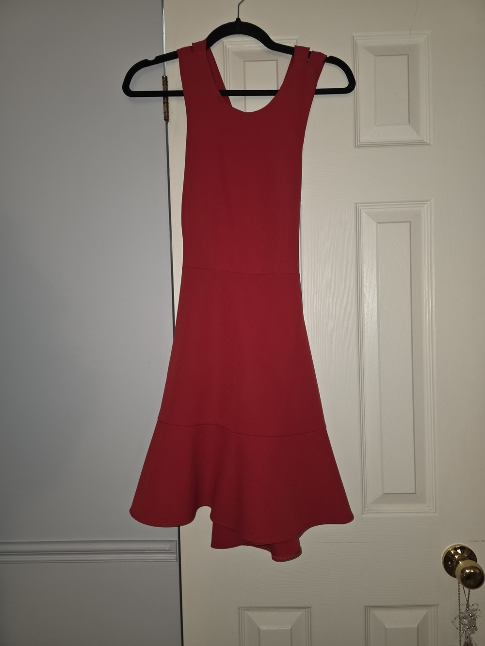 Red Flare-Hem Dress